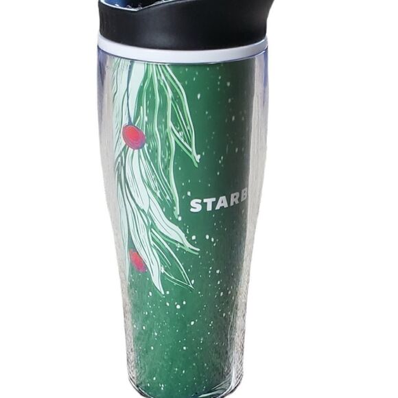 NWOT Starbucks Green Hollyberry Coffee Tumbler - Picture 2 of 4